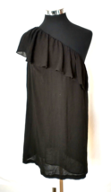 New with Tags 1.STATE Tunic Top Havana Rich Black Lined One Shoulder Ruffle - £36.97 GBP