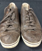 Uggs Van Owen Sneakers Mens 11 Australia Brown Leather Tennis Shoes Size Casual - £16.99 GBP