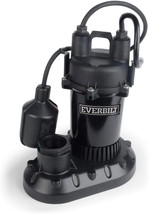 1/3 HP Submersible Aluminum Sump Pump with Tethered Switch - £79.65 GBP
