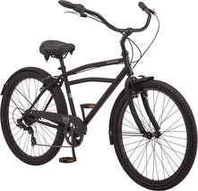 Schwinn Huron Adult Beach Cruiser Bike, Featuring 17-Inch/Medium Steel, Black - £316.10 GBP