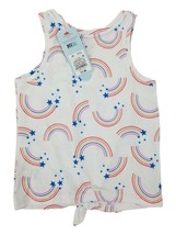 Cat &amp; Jack 12 M Sleeveless T Shirt  Rainbows and blue stars on white background - £4.72 GBP