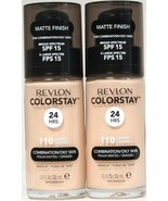 2 Ct Revlon 1 Oz Colorstay 110 Ivory SPF 15 Combination Oily Skin 24hr M... - $437.71 MXN