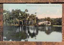 Boating, Tropical Scenery on St.Johns River, Florida - C.1907-1915 Postcard - £7.42 GBP