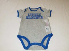 Baby Carters infant Little Brother gray blue outfit 18 M months body sui... - £6.06 GBP
