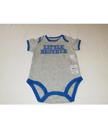 Baby Carters infant Little Brother gray blue outfit 18 M months body sui... - £5.79 GBP