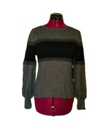 Vince Camuto Sweater Gray Black Women Size Small Pullover Color Block - £53.34 GBP