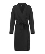 Pure Fiber Womens Kimono Robe Black Serenity Organic Cotton Pockets Soft... - $112.79 CAD