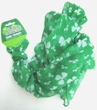 St. Patrick&#39;s Shamrock Sheer Polyester Bright Green Scarf 8&quot; x 61&quot; Brand... - £7.70 GBP
