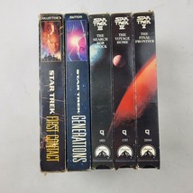 Star Trek Lot Of 5 VHS Video Tapes First Contact Generations III IV V - £3.00 GBP