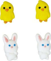 Easter Bunny and Chick Royal Icing Decorations 24 Ct Wilton - £7.08 GBP