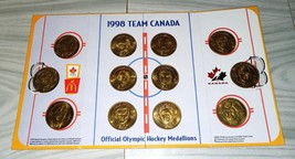 1998 McDonald&#39;s Team Canada Hockey Medallions Full Set of 12 - $183.95 MXN