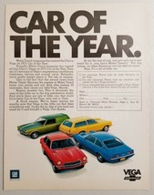 1971 Print Ad The Chevy Vega 4 Chevrolet Models Car of the Year - $11.68