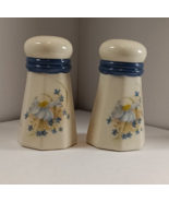 Vintage floral design Salt &amp; Pepper shaker set, Signed Mary. - $8.21 CAD