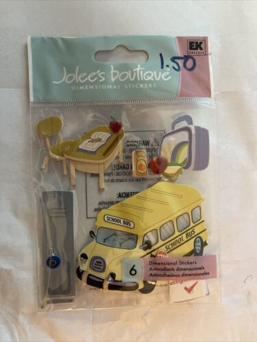 EK SUCCESS Jolee's Boutique Off the Bus Dimensional Embellishments School Desk - $1.99