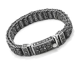 925 Sterling Silver Six-character Mantra Men&#39;s Prayer - $204.96