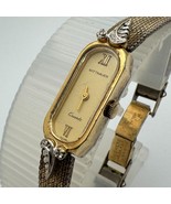 VTG Wittenauer Swiss Quartz Watch Women gold Tone Real Diamonds~For Part... - $62.56 CAD