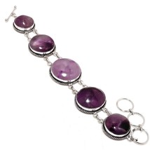 African Amethyst Round Shape Gemstone Ethnic Gifted Bracelet Jewelry 7-8&quot; SA 954 - £7.98 GBP