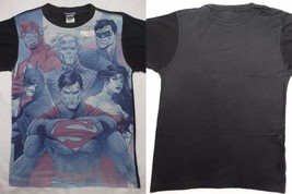 Justice League The Flash Batman Dc Comics Front Only Sublimation Black T-Shirt - £2.37 GBP