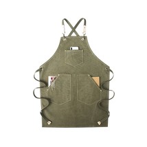 Restaurant Apron ,Canvas X Back Cross Straps Aprons Gift for Women And M... - $34.97