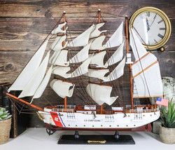 20&quot;L Handicraft Wood United States Coast Guard Cutter Eagle Ship Model Display - £135.85 GBP