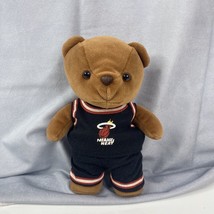 NBA Miami Heat Plush Bear 8&quot; with Uniform - $9.04