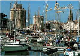 Harbor View Sail Boats &amp; Castles La Rochelle France Postcard - £4.03 GBP