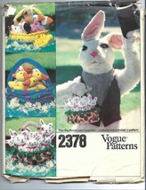 Vogue 2378 Bunnies,Goose,Eggs,Baskets,Chicks,Horse,Pig,Sheep Craft Pattern Uncut - £3.98 GBP