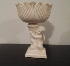 angel bowl, angel pedestal bowl, ceramic angel dish, angel pedestal bowl... - $22.50