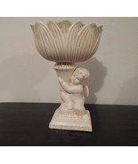 angel bowl, angel pedestal bowl, ceramic angel dish, angel pedestal bowl... - $427.65 MXN