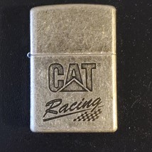 Vintage CAT Zippo Lighter With CAT Racing Logo Silver Excellent Condition HTF - £110.45 GBP