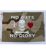 Flappin&#39; Flags &quot;NO GUTS NO GLORY&quot; Pirate 12&quot; x 18&quot; Flag Double Sided Pri... - £12.81 GBP