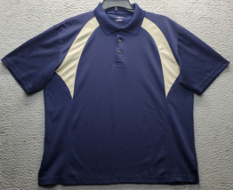 Grand Slam Golf Performance Polo Shirt Men&#39;s XL Navy Short Sleeve Slit P... - $21.44