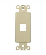 One Port Decorative Data Comm Frame For Keystone Modular Inserts White (... - $14.85