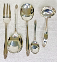 5 Vintage Eldan Prelude Serving Set Spoon Fork Ladle Good Shape - $29.21