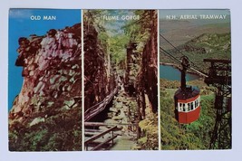 1970 FRANCONIA NOTCH WHITE MOUNTAINS NEW HAMPSHIRE USA POSTCARD STAMPED ... - $6.99