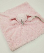 Blankets &amp; Beyond Pink Gray Bunny Rabbit Security Baby Blanket Pacifier B69 - £15.12 GBP