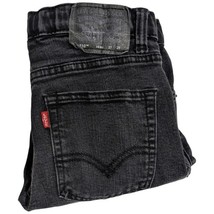 Kids Black Jeans Levis 510 Size 14 Regular Elastic Waist 27x29 (Measures... - $23.76