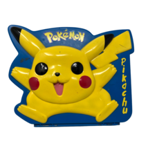 VTG Pokemon Pikachu RoseArt Plastic Storage Blue Box Carrying Case 1999 ... - $34.64