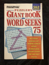 Penny Press Puzzler's Giant Book Of Word Seeks Search Find Circle 75 [Paperback] - £16.73 GBP