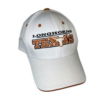 Top Of The World Longhorns Hat Texas Orange White Adjustable - £10.86 GBP