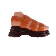 2003 Bratz Boyz 2nd Edition Cameron Orange Brown Sandal Shoe - $2.99