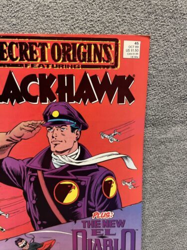 DC Comics Secret Origins Issue 45 October 1989 Comic Book KG Black Hawk Item image 2