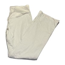 Old Navy Maternity Dress Pant Women&#39;s XS Ivory Cotton Low-Rise Flare Leg... - $24.18