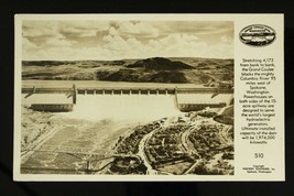 Vintage Postcard RPPC Grand Coulee Dam Train Cancel 1933 Willamette Seattle RR - £11.54 GBP