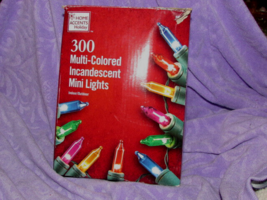 300 multi-colored INCANDESCENT MINI LIGHTS Home Accents 68&#39;6&quot; in/outdoor... - £6.73 GBP