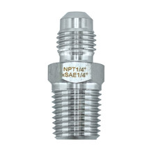 HFS 1/4&quot; NPT Male x 1/4&quot; SAE Male Flare Adapter Pipe Fittings SS304 - £13.36 GBP