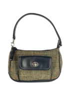 EGO Handbag Baguette Plaid Fabric Purse Brown Tan - $19.79