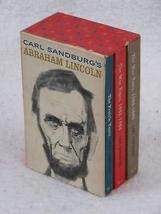 Carl Sandburg ABRAHAM LINCOLN The Prairie and War Years 3 Vol Box Set Dell 1968  - £45.96 GBP