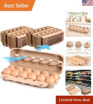 100 Pcs Air Vented Egg Cartons Bulk Holds up to 12 Eggs Strong Sturdy Na... - $116.12