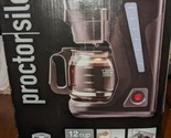 Proctor Silex FrontFill Compact 12 Cup Coffee Maker Black New In Box - £27.16 GBP